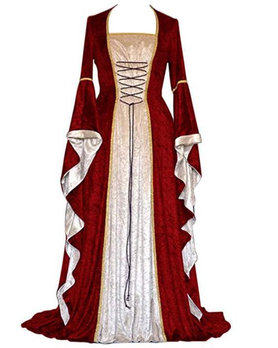 Medieval palace gold velvet dress